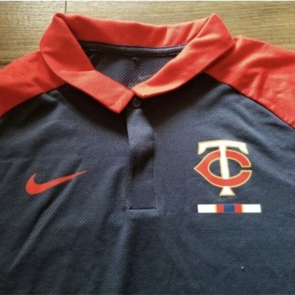 Nike Minnesota Twins Men Large Legacy Tri-Blend Raglan Performance Golf 112025 - Picture 5 of 8